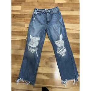 Cello Jeans Size 9/29 Distressed Button Up